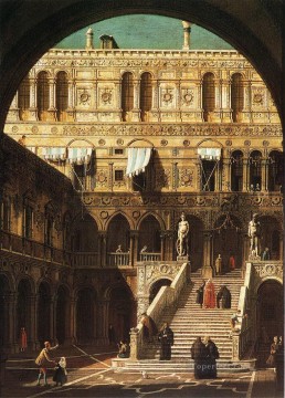 Scala dei giganti 1765 Canaletto Venecia Pinturas al óleo